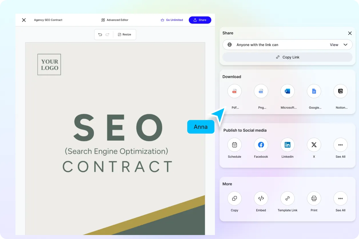 Free AI SEO Contract Generator, Free SEO Contract Maker Online