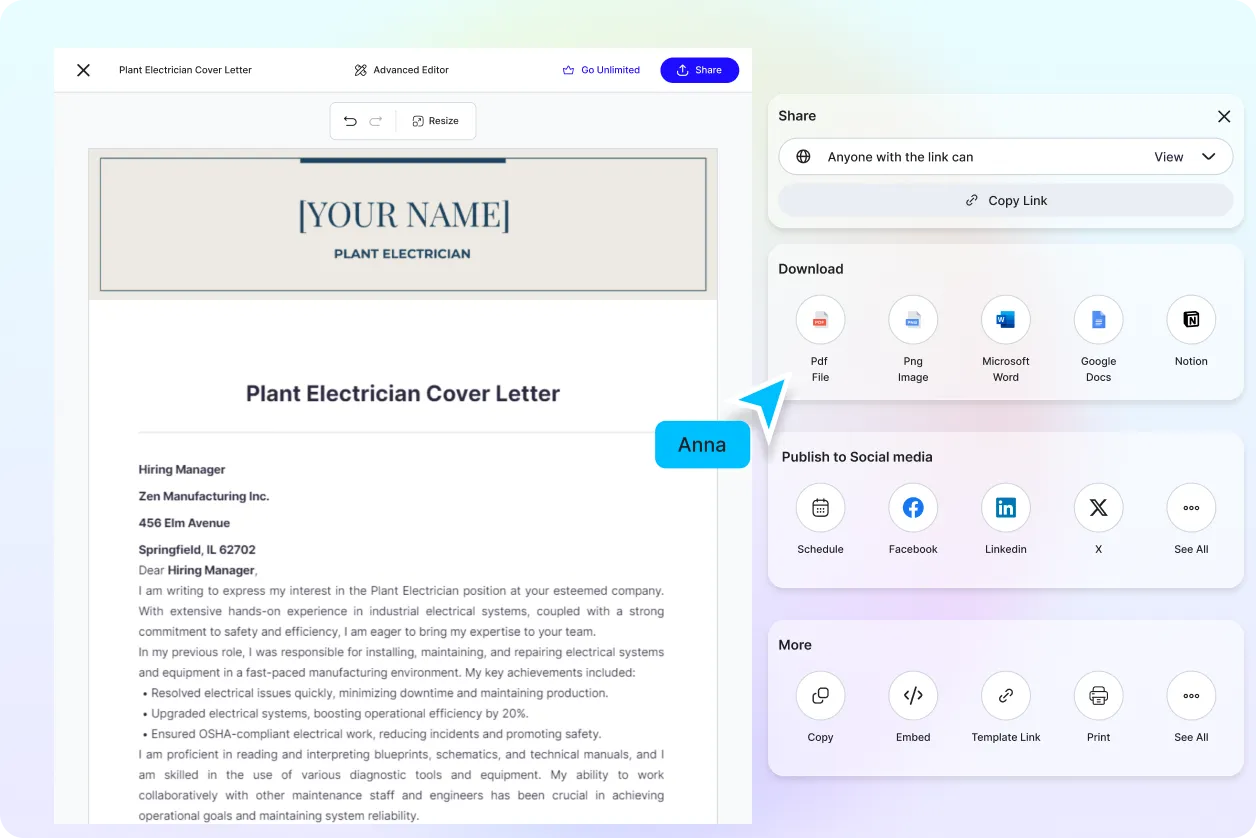 Free AI Cover Letter Generator, Free Cover Letter Maker Online	