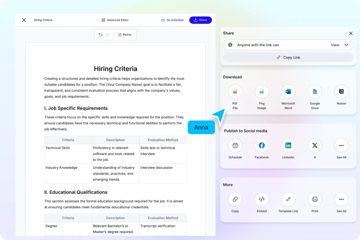 Free AI Criteria Generator, Free Criteria Maker Online