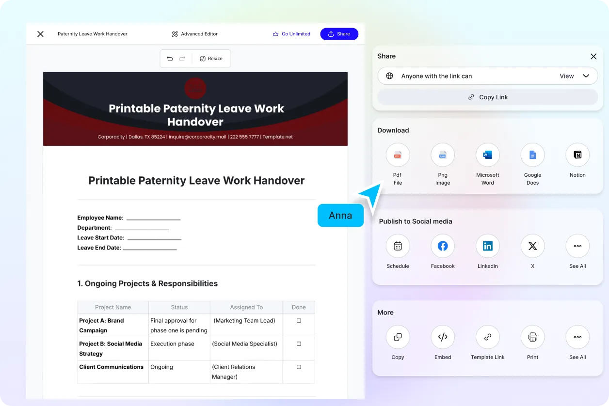 Free AI Handover Generator, Free Handover Document Maker Online