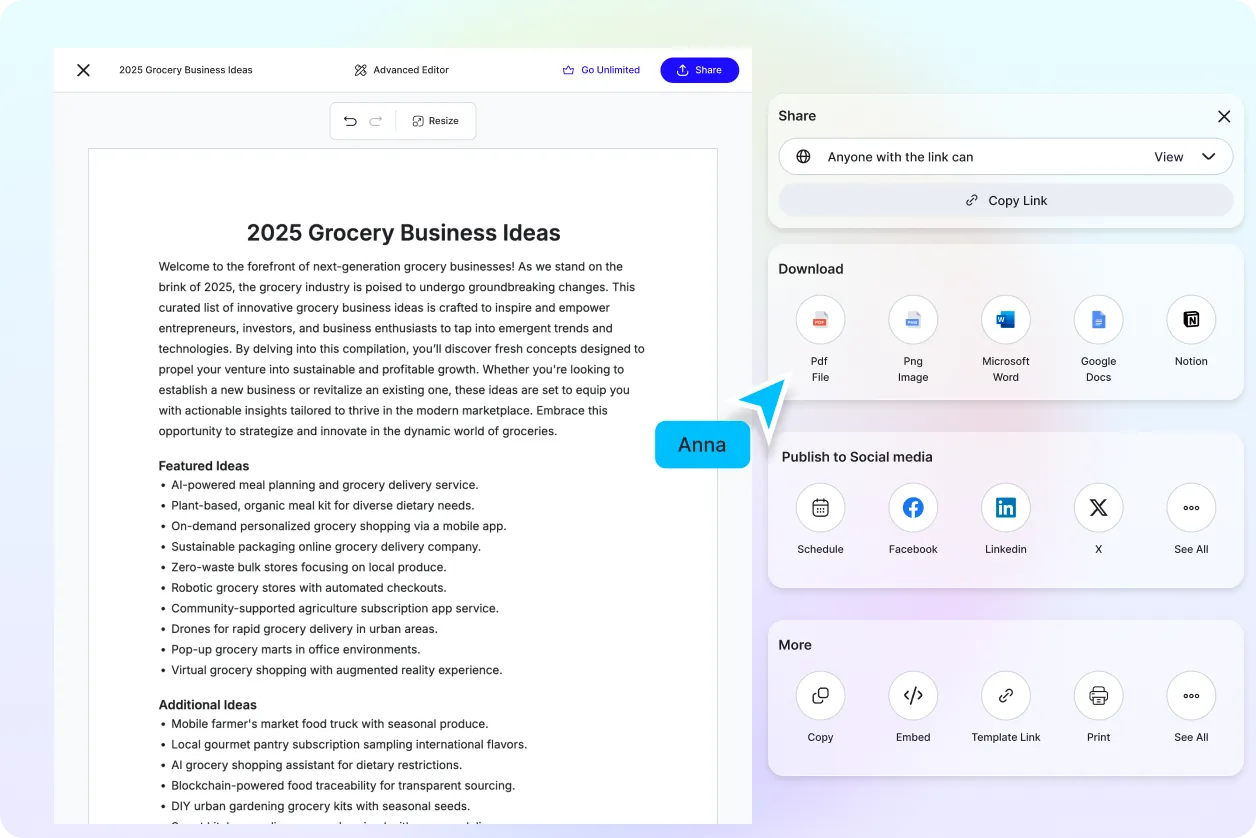 Free AI Ideas Generator, Smart Business Idea Maker Tool
