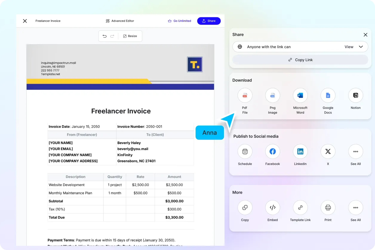 Free AI Invoice Generator, Free Invoice Maker Online