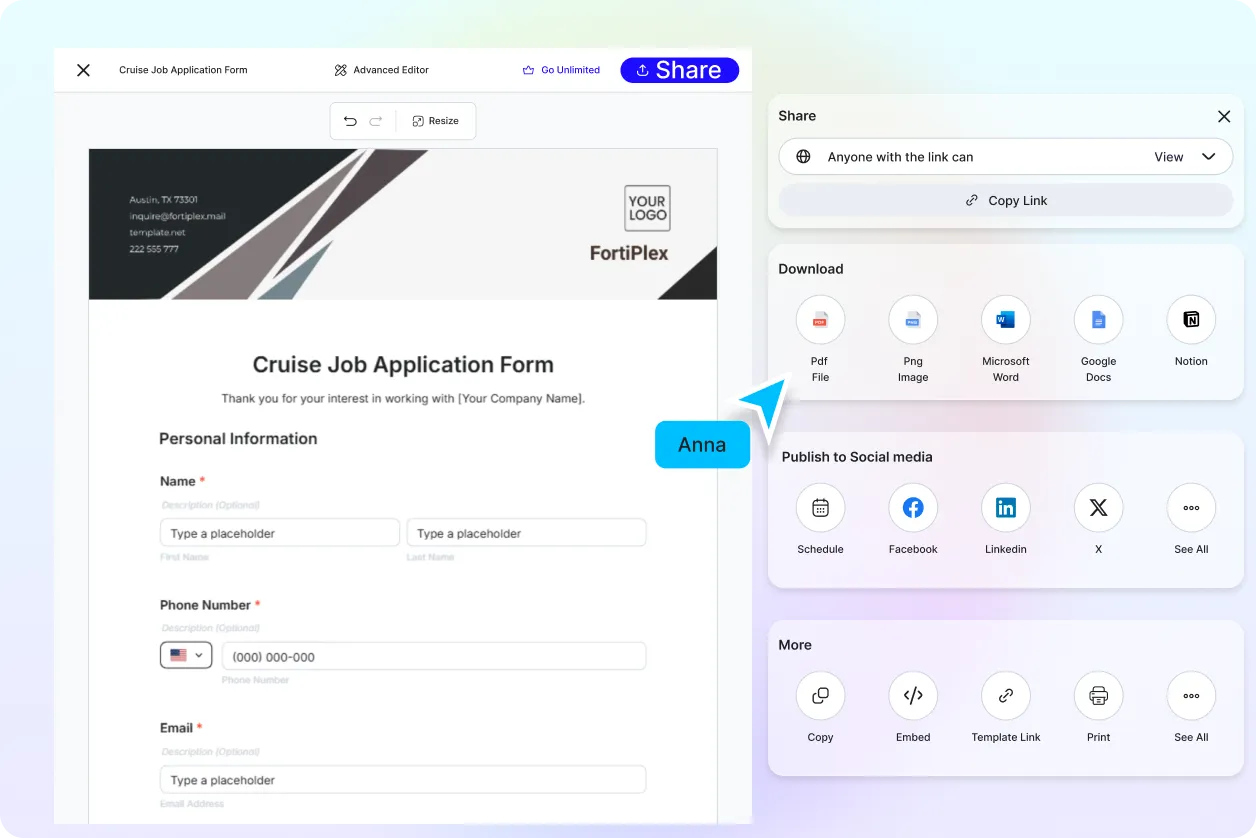 Free AI Job Application Forms Generator, AI Job Application Forms Maker Online