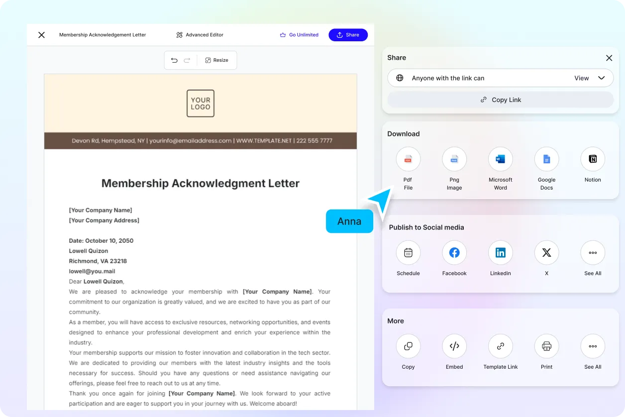 Free AI Acknowledgement Letter Generator, Free Acknowledgement Letter Maker Online