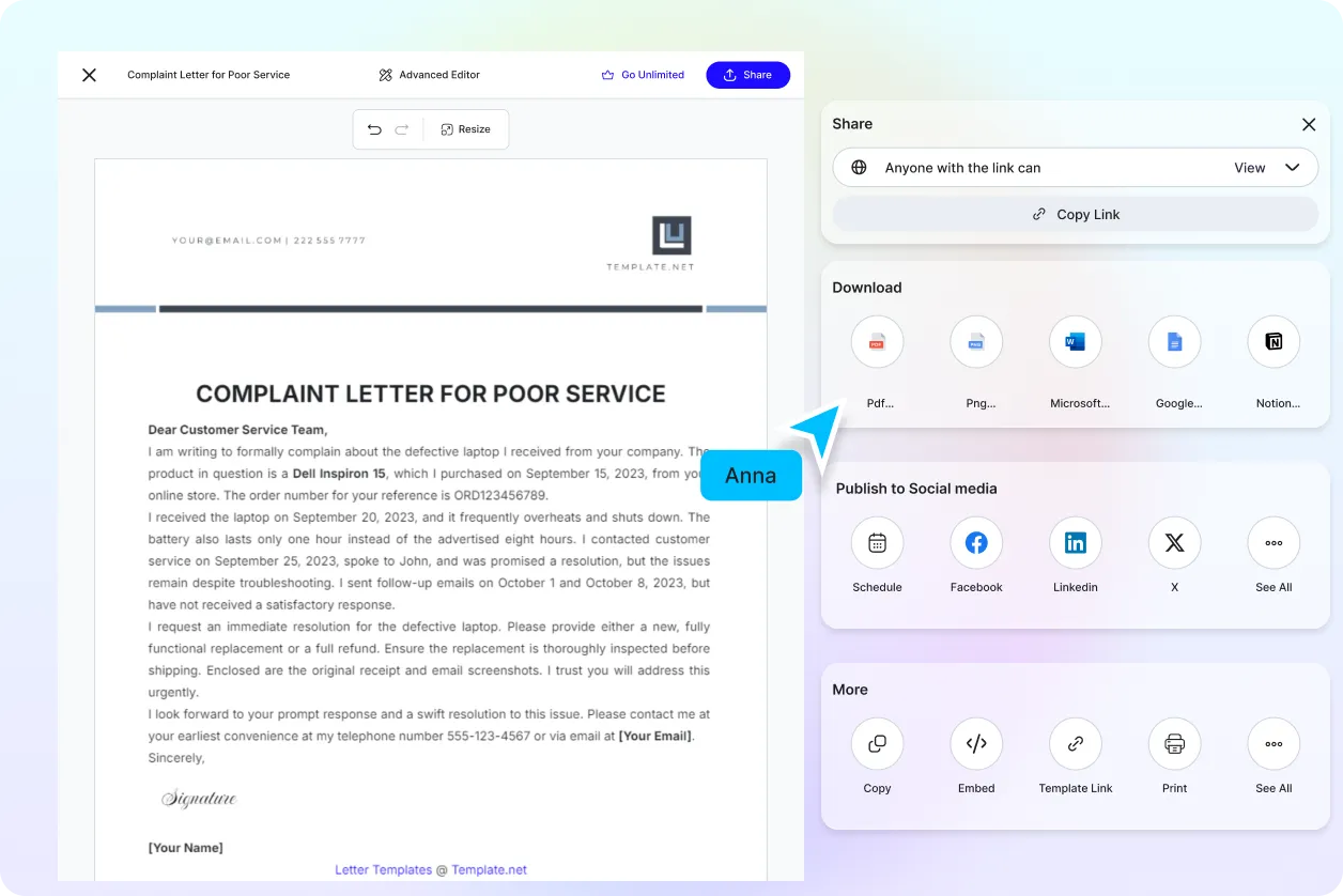 Free AI Complaint Letter Generator, Free Complaint Letter Maker Online