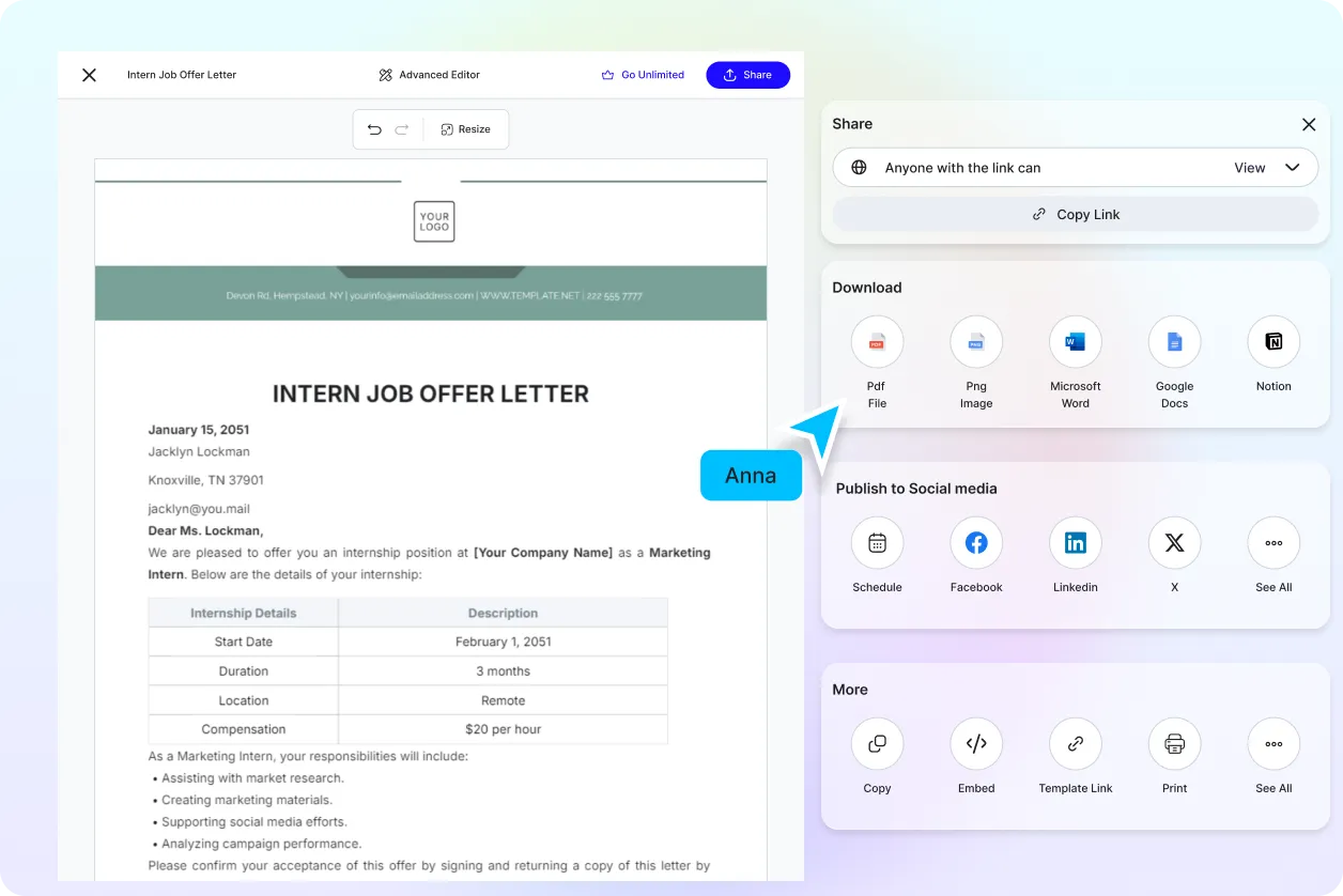 Free AI Job Offer Letter Generator, Free Job Offer Letter Maker Online