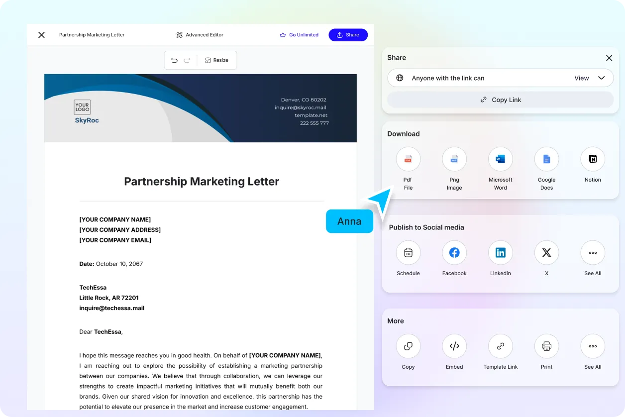 Free AI Marketing Letter Generator, Free Marketing Letter Maker Online