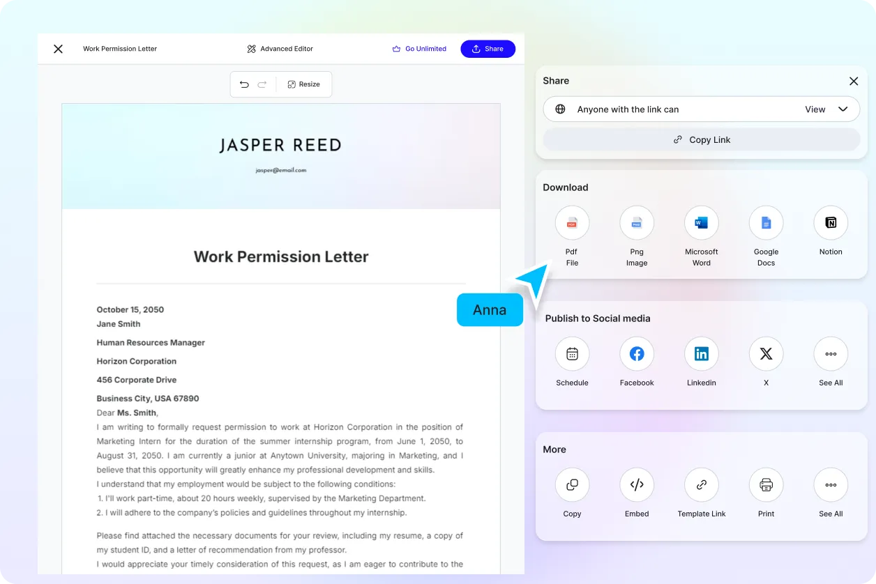 Free AI Permission Letter Generator, Free Permission Letter Maker Online