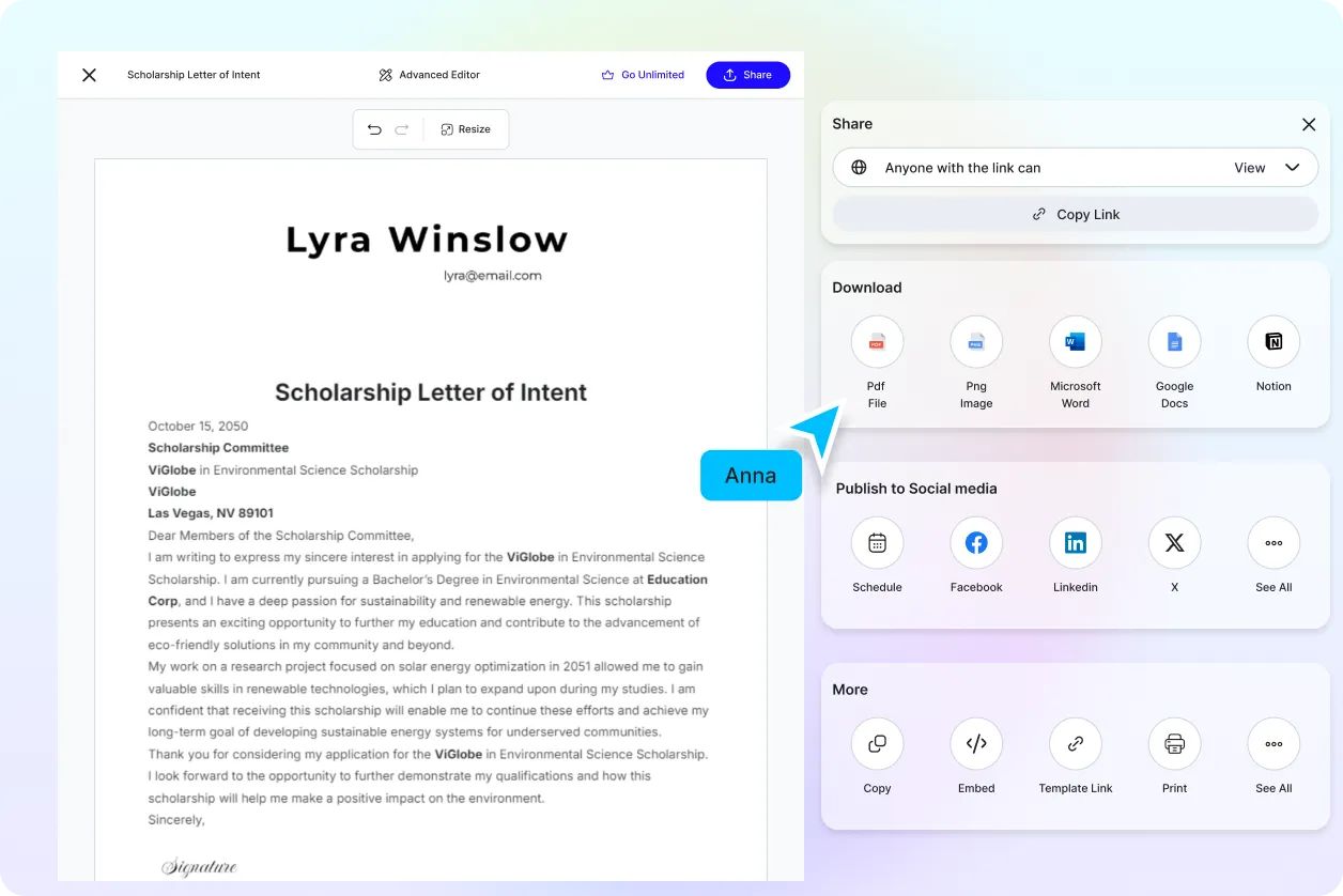  Free AI Scholarship Letter Generator, Free Scholarship Application Letter Maker Online