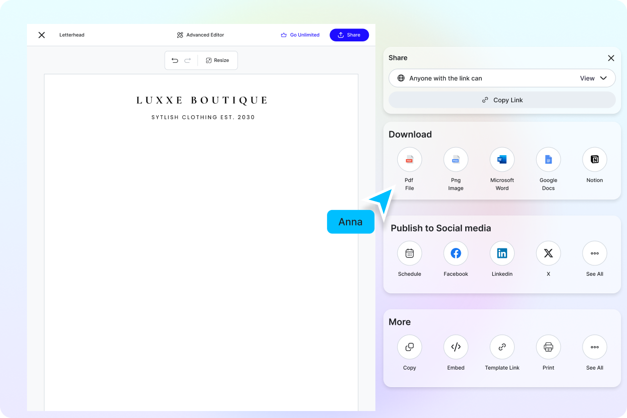 Free AI Letterhead Generator, Free AI Letterhead Maker Online