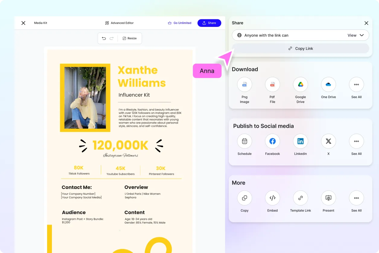 Free AI Media Kit Generator, Free Media Kit Maker Online