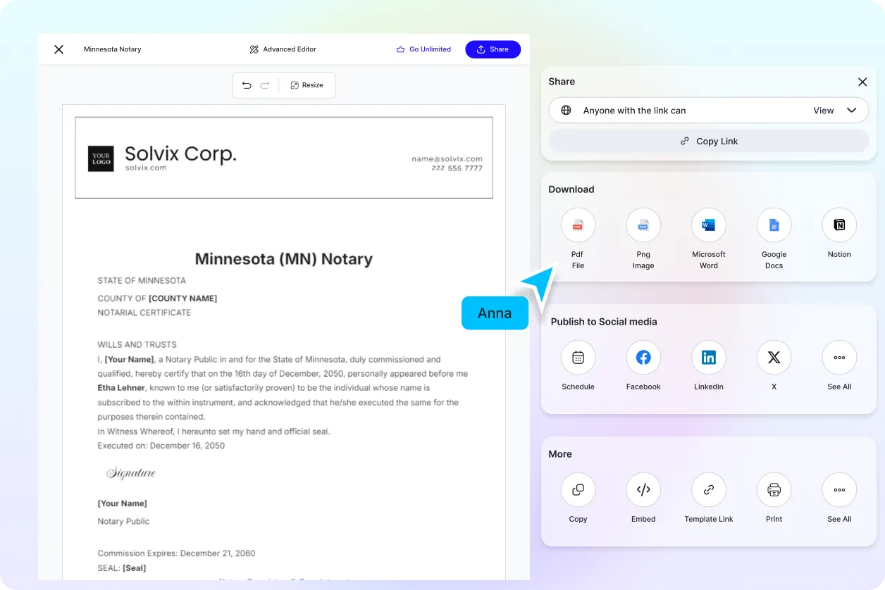 Free AI Notary Generator, Free AI Notary Document Maker Online