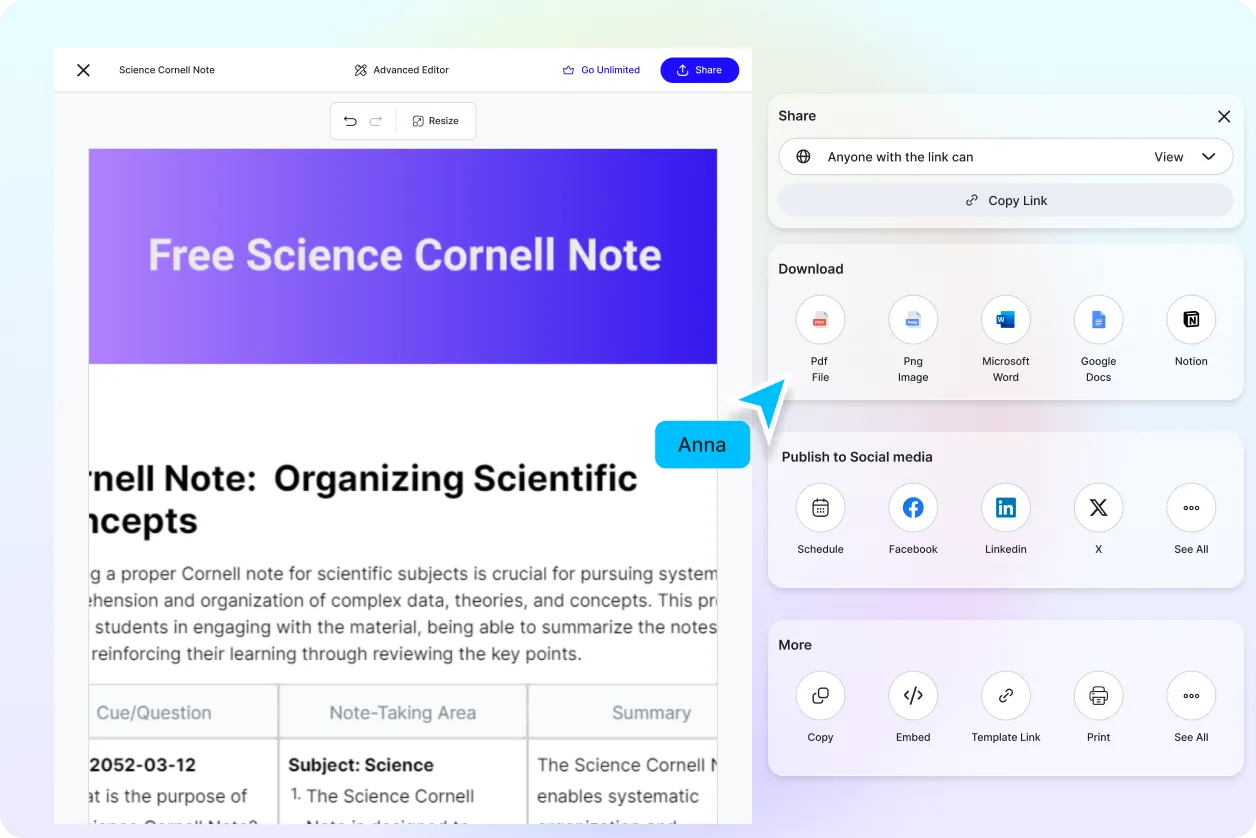 Free AI Cornell Note Generator, Free AI Cornell Note Maker Online