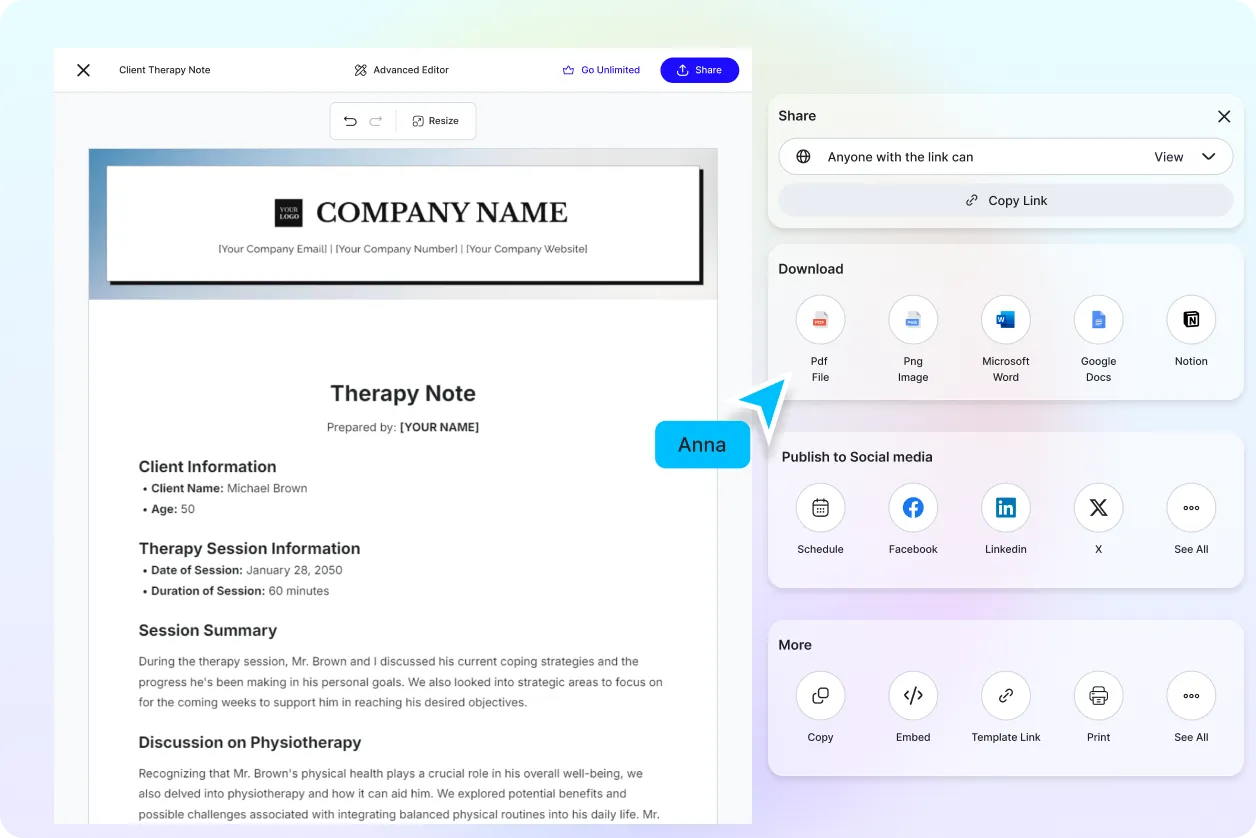 Free AI Therapy Note Generator, Free Therapy Note Maker Online