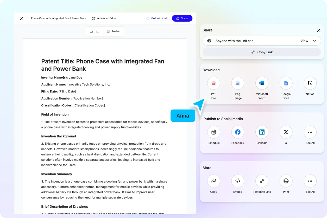 Free AI Patent Generator, Free Patent Application Maker Online