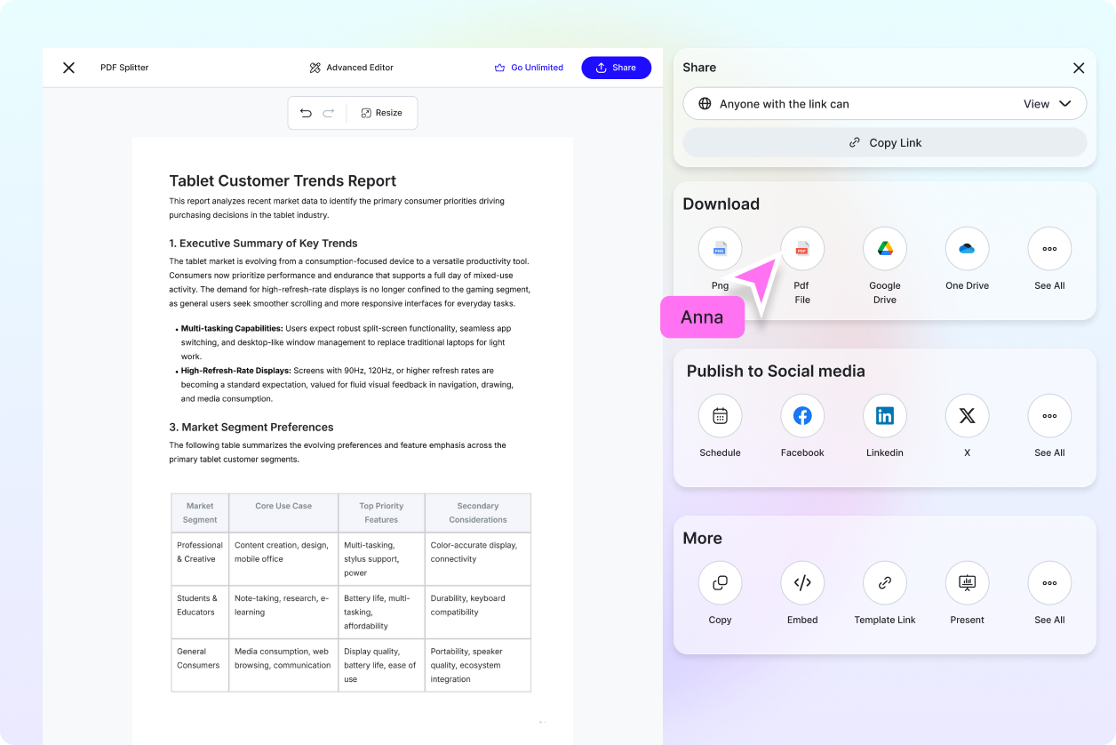 Free AI PDF Splitter, Split PDF Pages Online