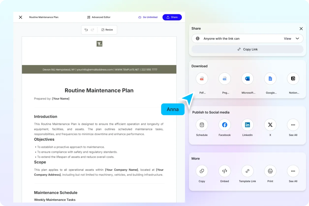 Free AI Maintenance Plan Generator, Free Maintenance Plan Maker Online