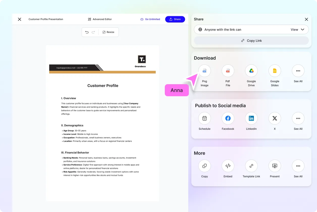 Free AI Customer Profile Presentation Generator, AI Customer Profile ...