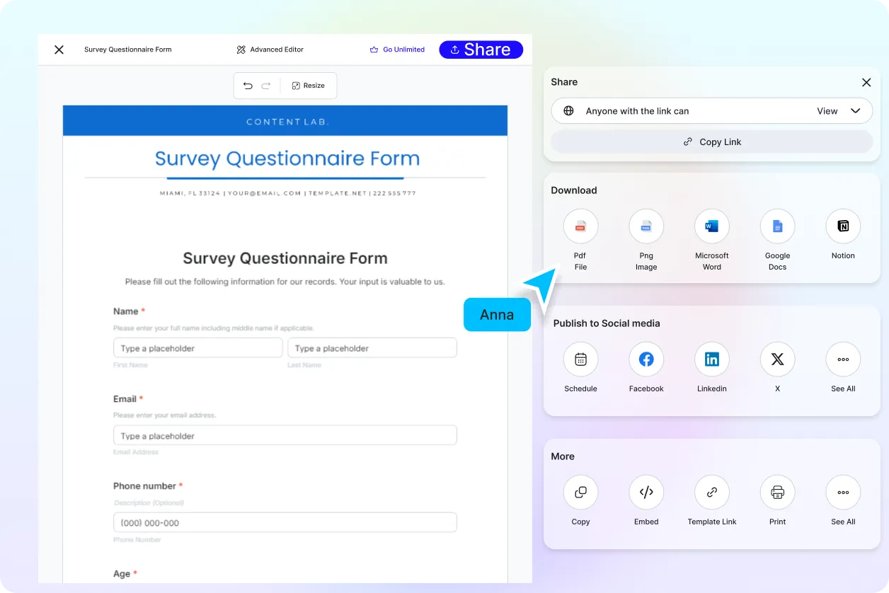 Free AI Questionnaires Generator, Free Questionnaire Maker Online