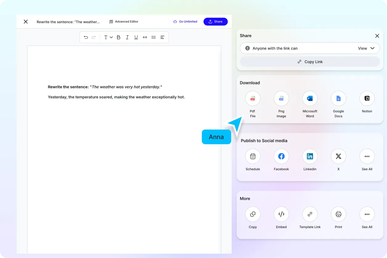 Free AI Sentence Rewriter, Online Sentence Paraphrasing Tool