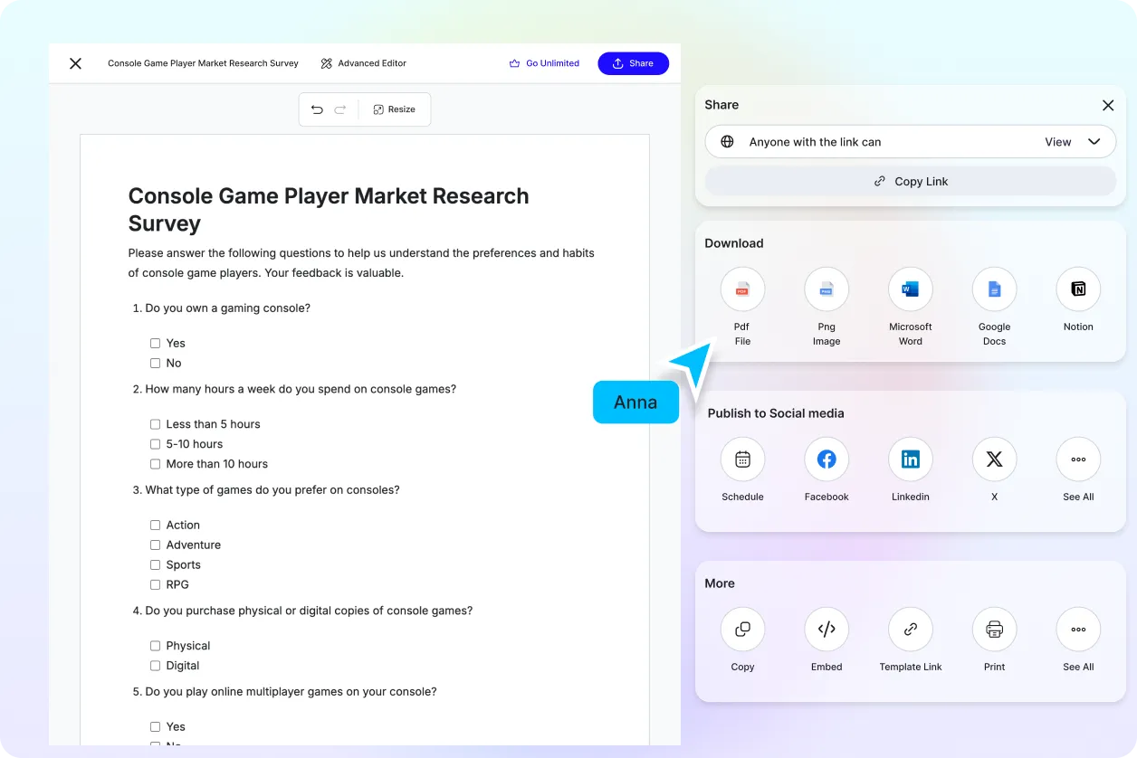 Free AI Market Research Survey Generator, Free Survey Maker Online
