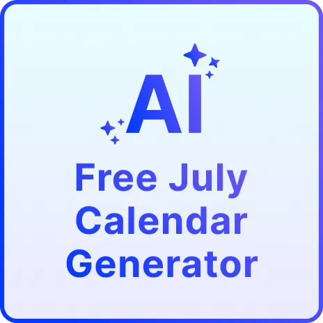 Free AI July Calendar Generator, Free July Calendar Maker Online Free AI July Calendar Generator, Free July Calendar Maker Online