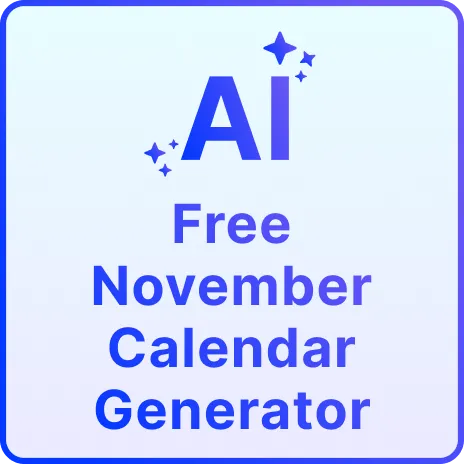 Free AI November Calendar Generator 2025, November Calendar Maker
