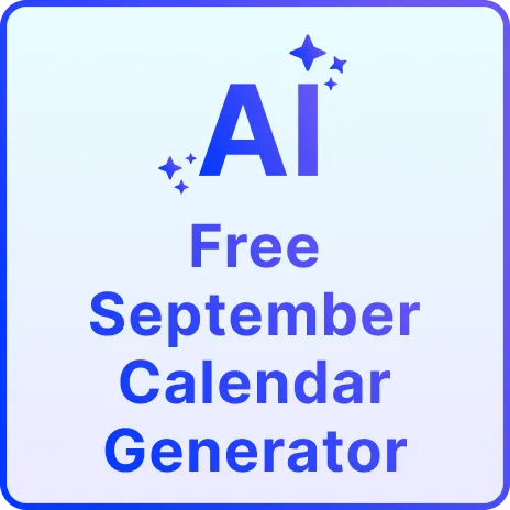 Free AI September Calendar Generator, Free AI September Calendar Maker Online