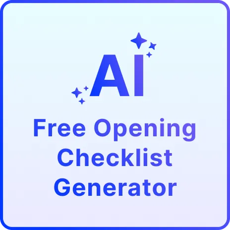 Free AI Opening Checklist Generator, Free Opening Checklist Maker Online Free AI Opening Checklist Generator, Free Opening Checklist Maker Online