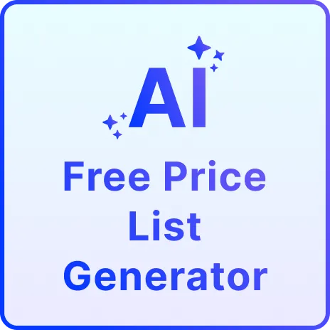 Free AI Price list Generator, Free Price list Maker Online