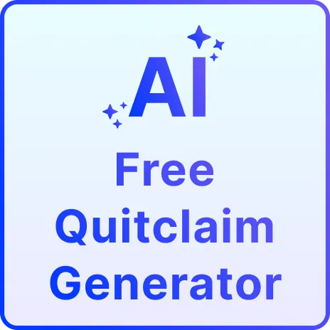 Free AI Quitclaim Generator, Free Quitclaim Deed Maker Online Free AI Quitclaim Generator, Free Quitclaim Deed Maker Online