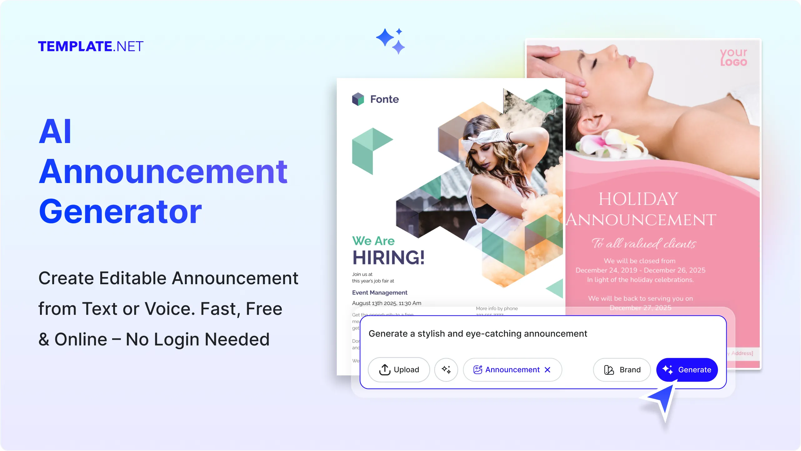 Free AI Announcement Generator, Free AI Announcement Maker Online