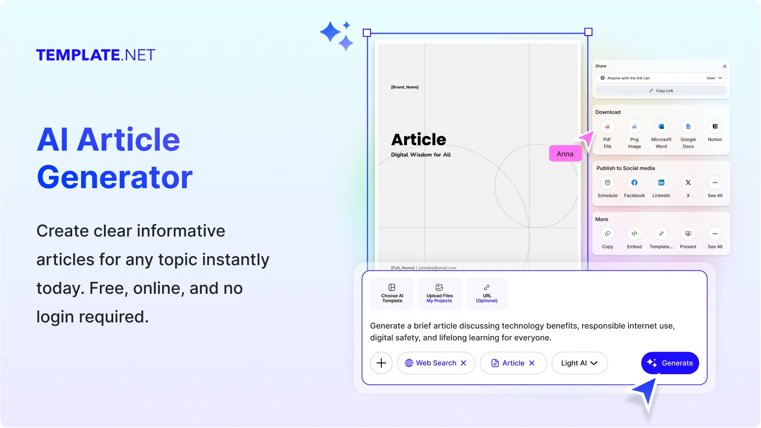 Free AI Article Generator, AI Article Writer Online