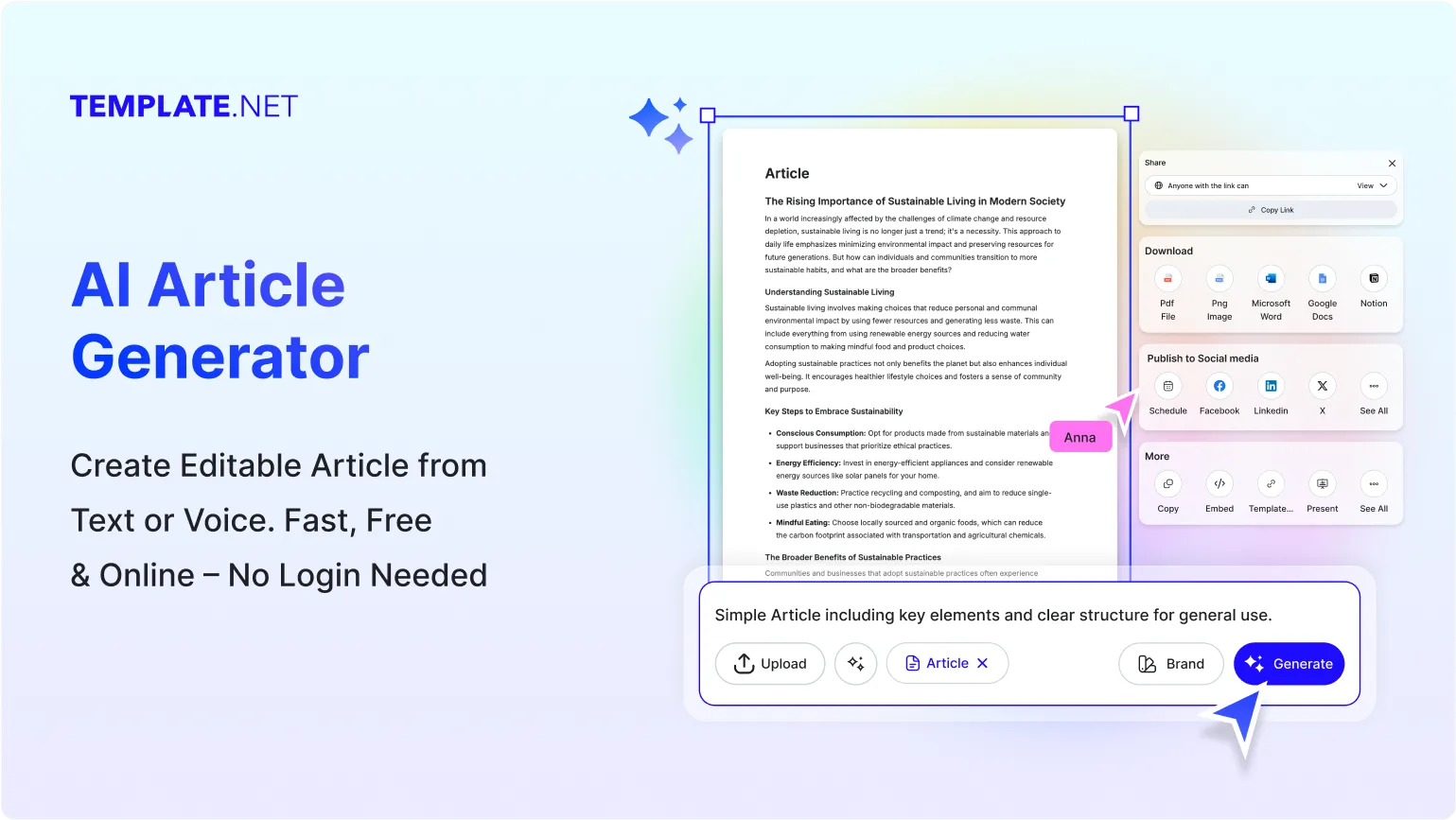 Free AI Article Generator, Online Business Content Maker Tool