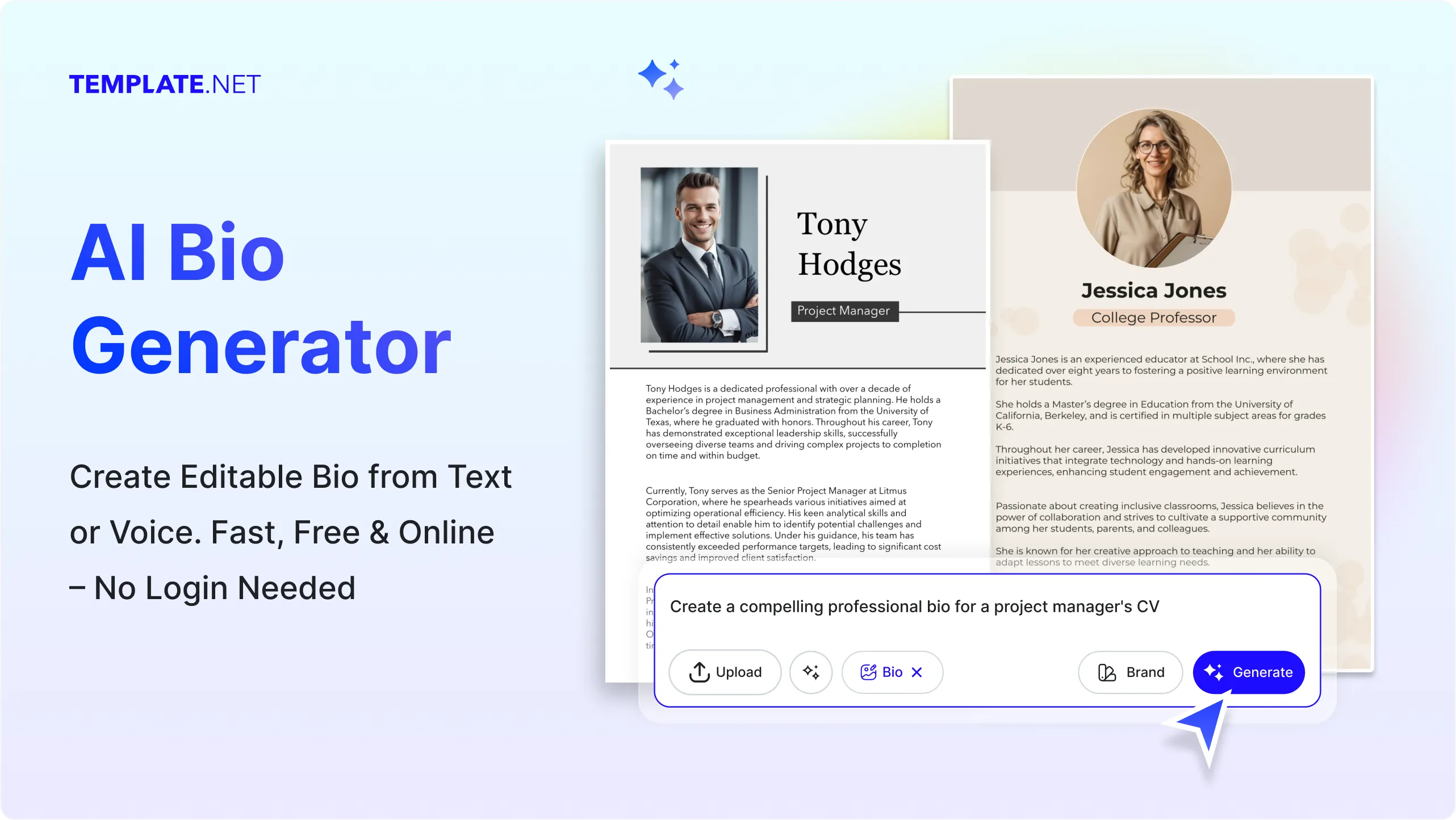 Free AI Bio Generator, Free AI Bio Maker Online