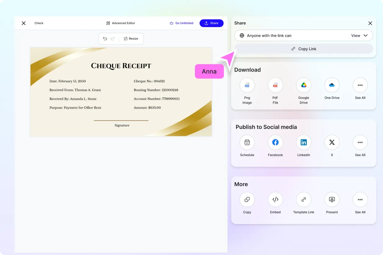 Free AI Check Generator, Free Check Maker Online
