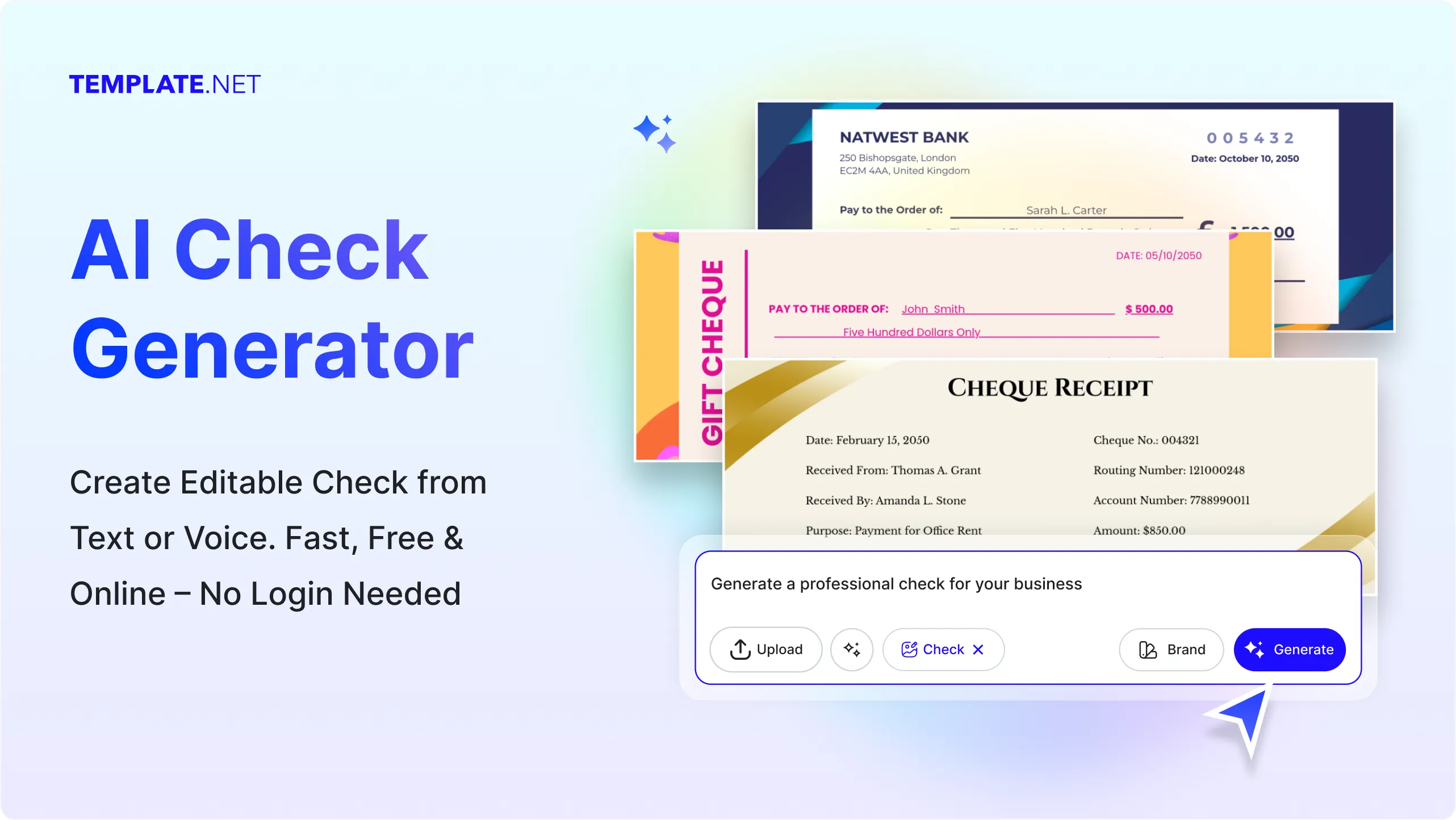 Free AI Check Generator, Free Check Maker Online