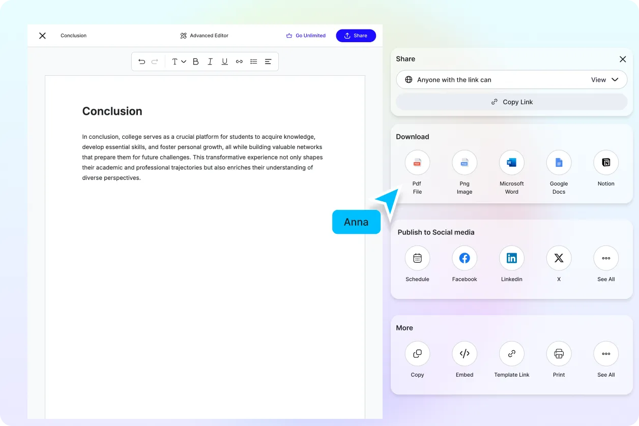 Free AI Conclusion Generator, Online Conclusion Maker Tool