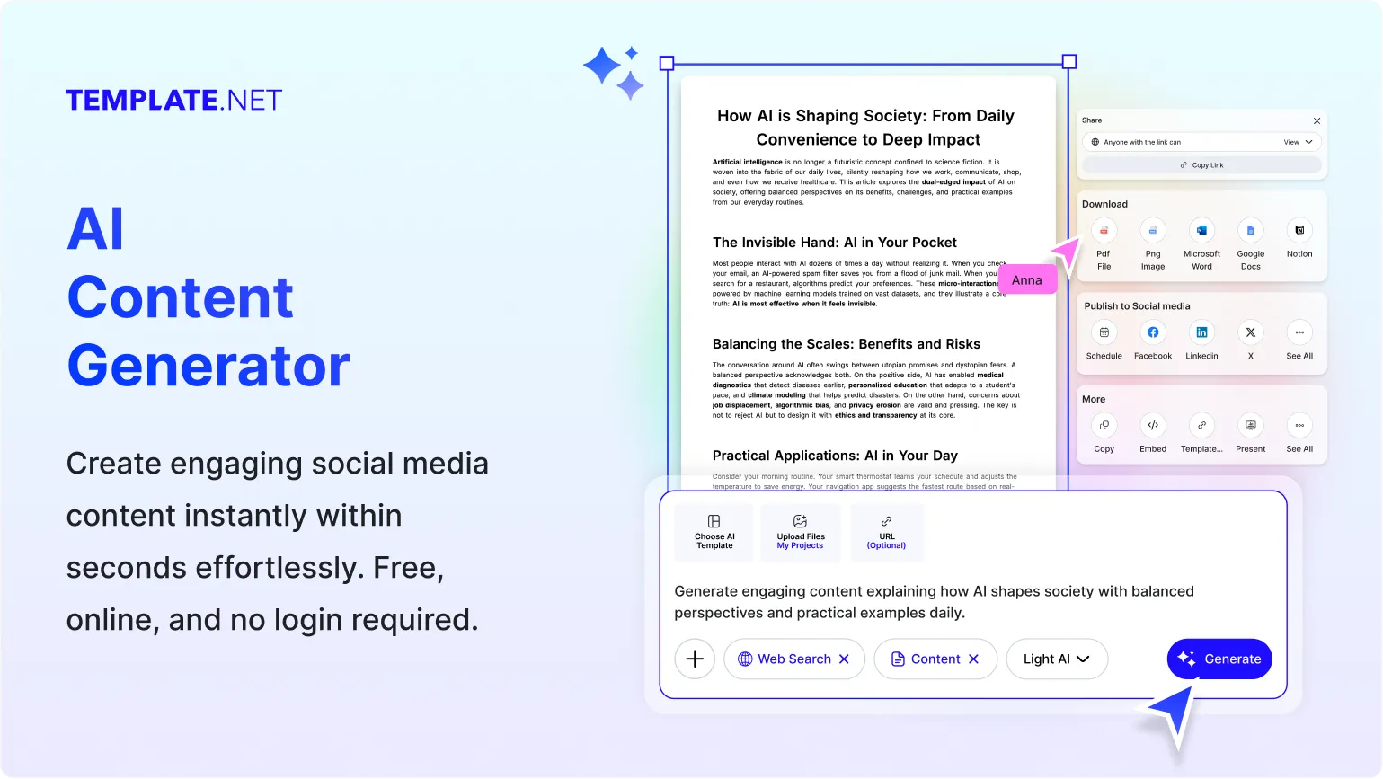 Free AI Content Generator – AI Content Writing Tool Online [ No Signup ]