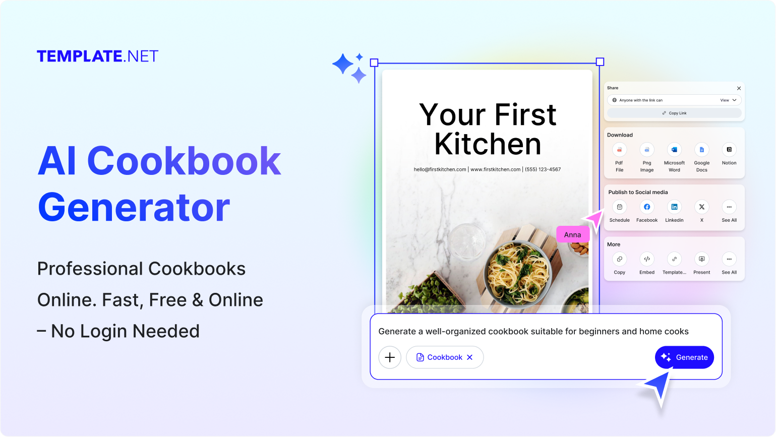 Free AI Cookbook Generator Online, AI Cookbook Maker [ No Signup ]