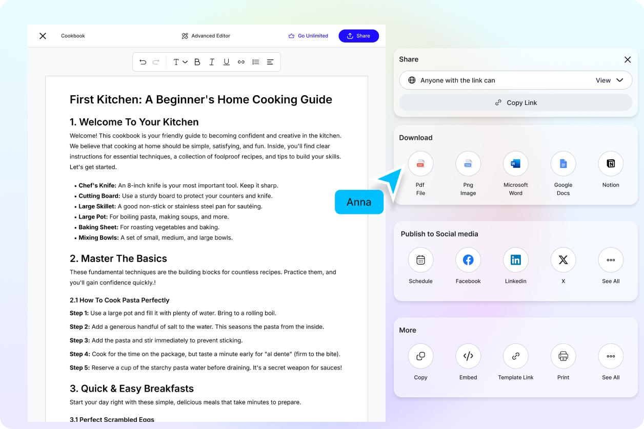 Free AI Cookbook Generator Online, AI Cookbook Maker [ No Signup ]
