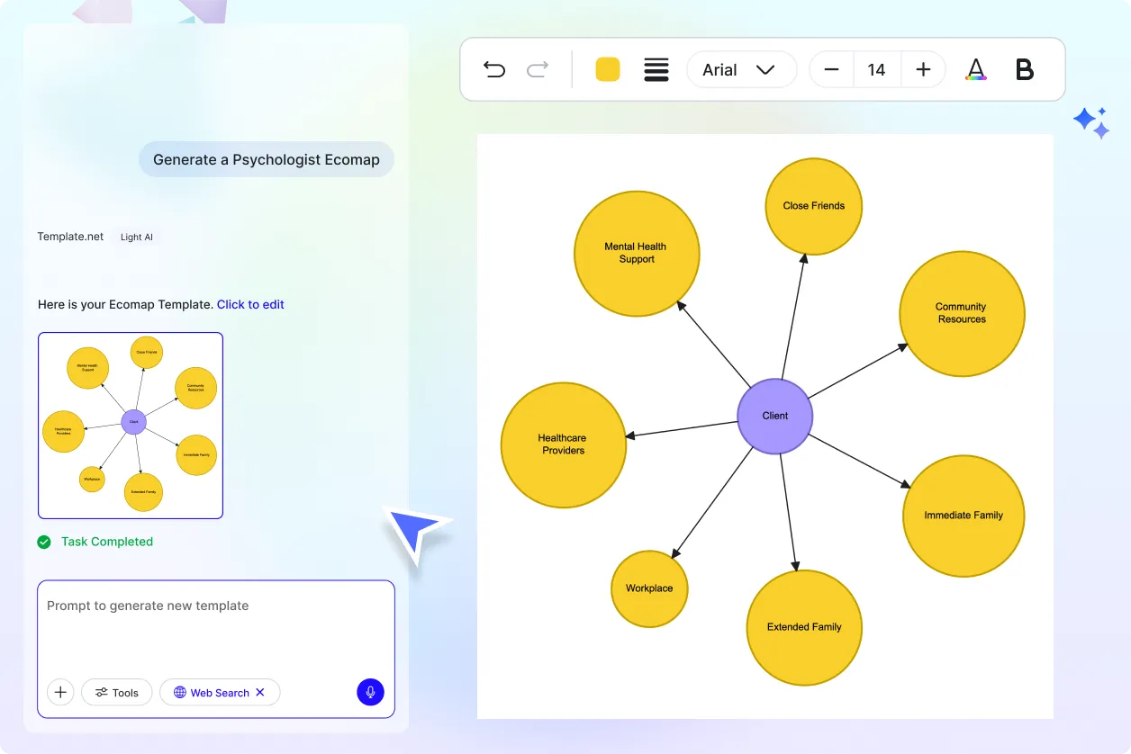 Free AI Ecomap Generator, AI Social Environment Mapping Diagram Maker Online [ No Signup ]