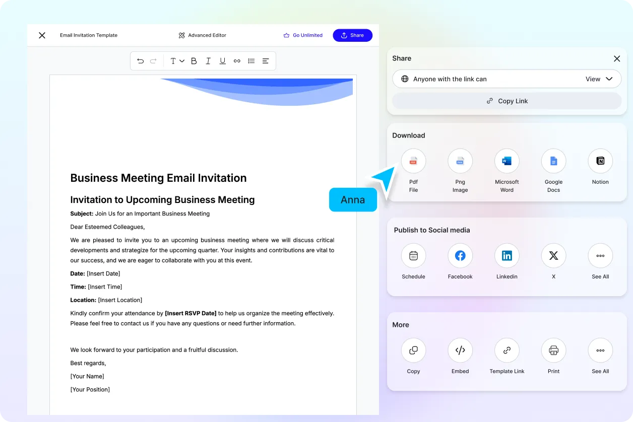 Free AI Email Invitation Generator, Invitation Emails Maker Online