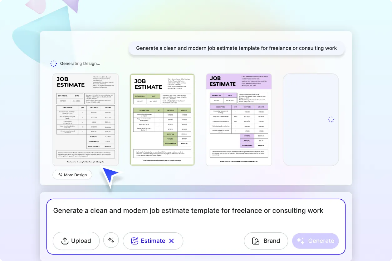Free AI Estimate Generator, Free Estimate Maker Online Free AI Estimate Generator, Free Estimate Maker Online