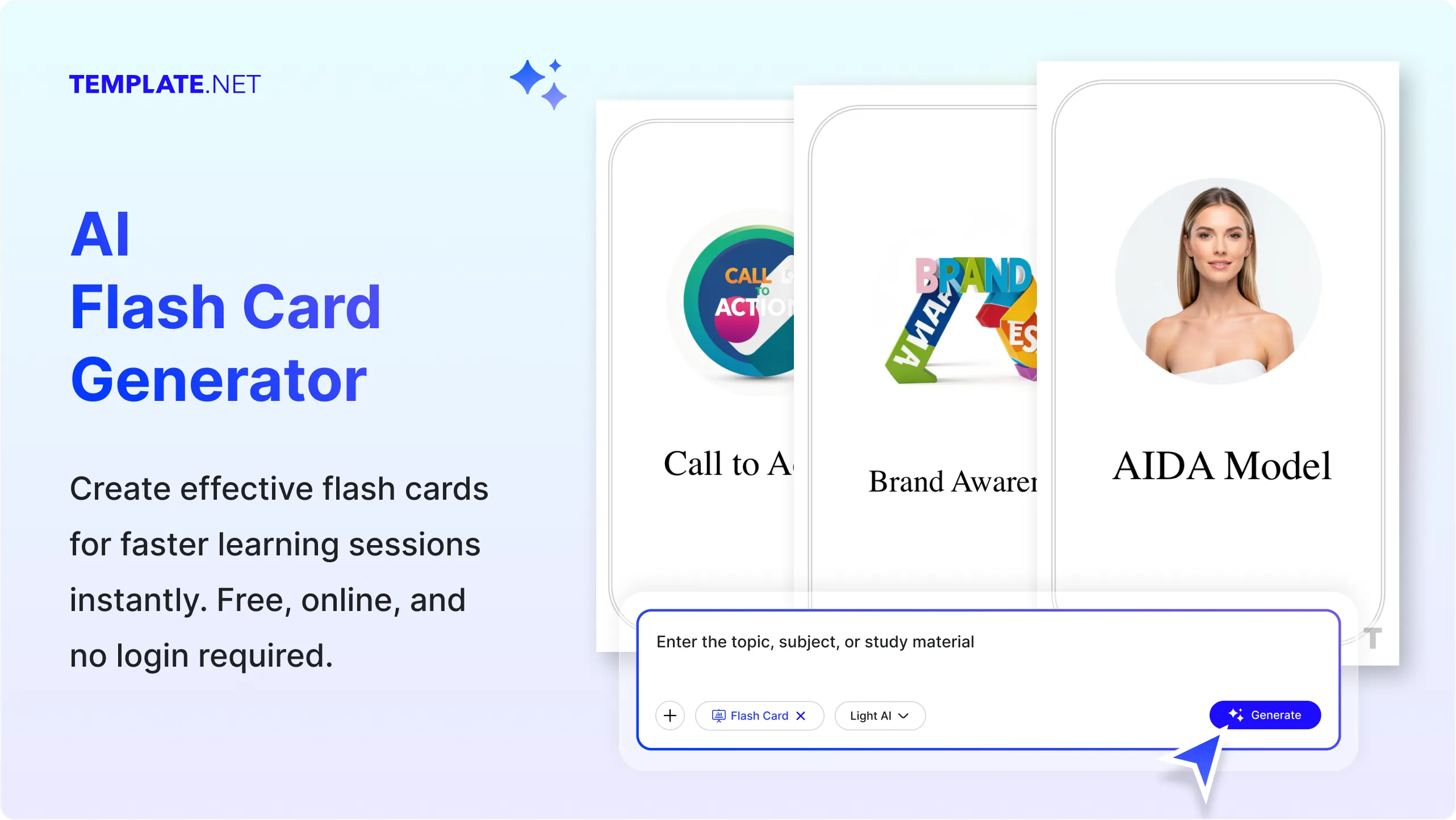 Free AI Flashcard Generator, Create Flashcard Images Online [ No Signup ]