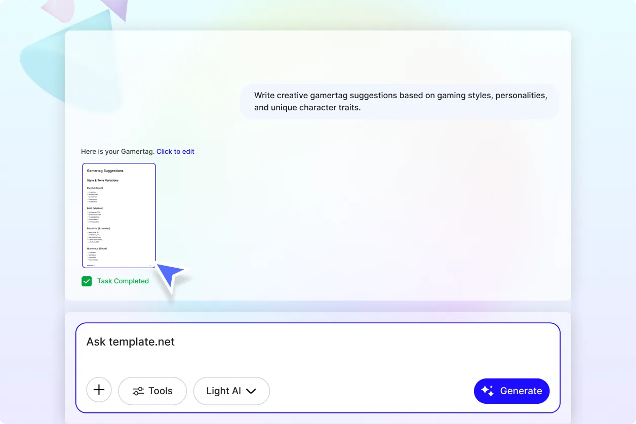 Meta Free AI Gamertag Generator Free Gamertag Maker Online [ No Signup ]