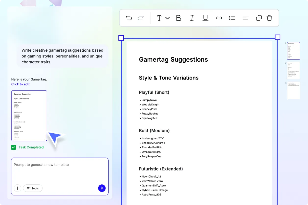Meta Free AI Gamertag Generator Free Gamertag Maker Online [ No Signup ]