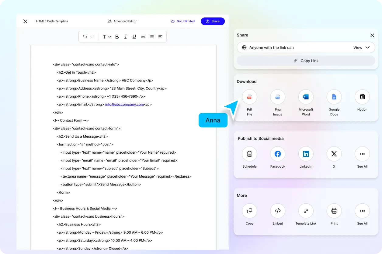 Free AI HTML5 Code Generator, Create Responsive HTML5 Code Online