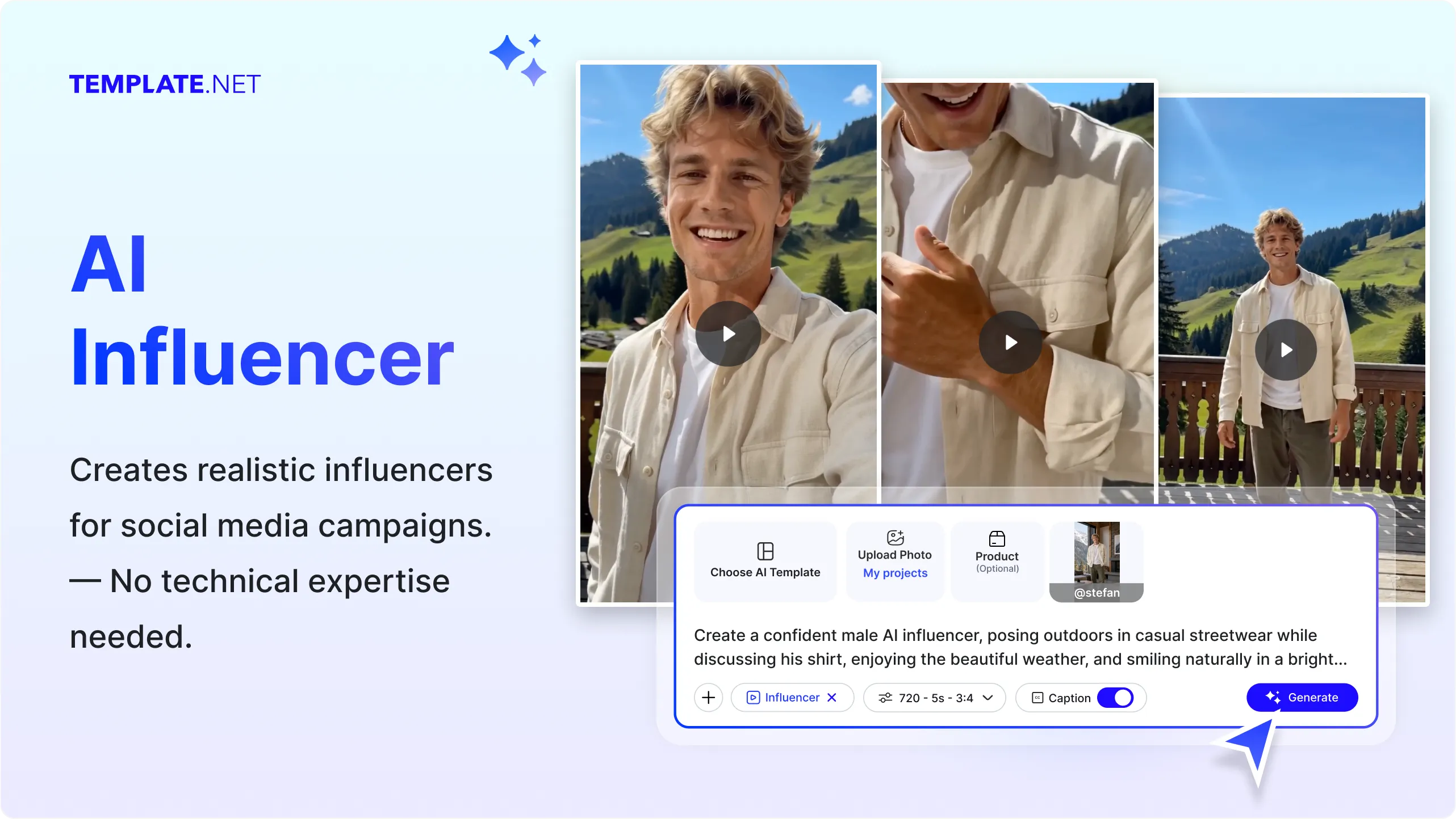 AI Influencer Generator Online – Create Professional AI Influencer Videos