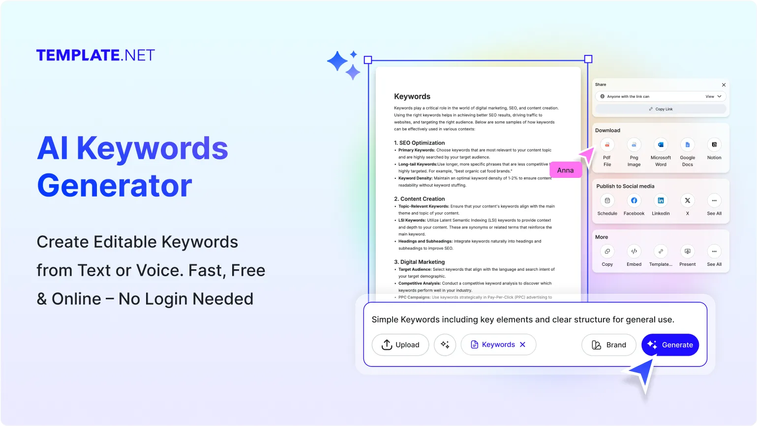 Free AI Keyword Generator, Free Keyword Maker Online